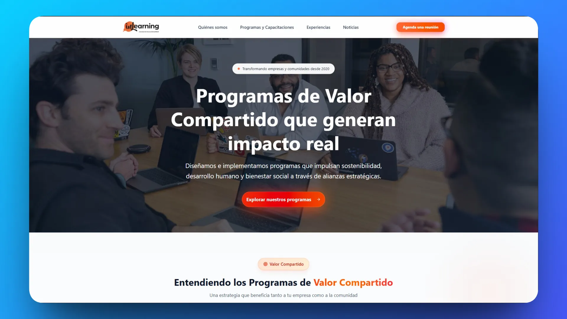 Landing Page Valor Compartido