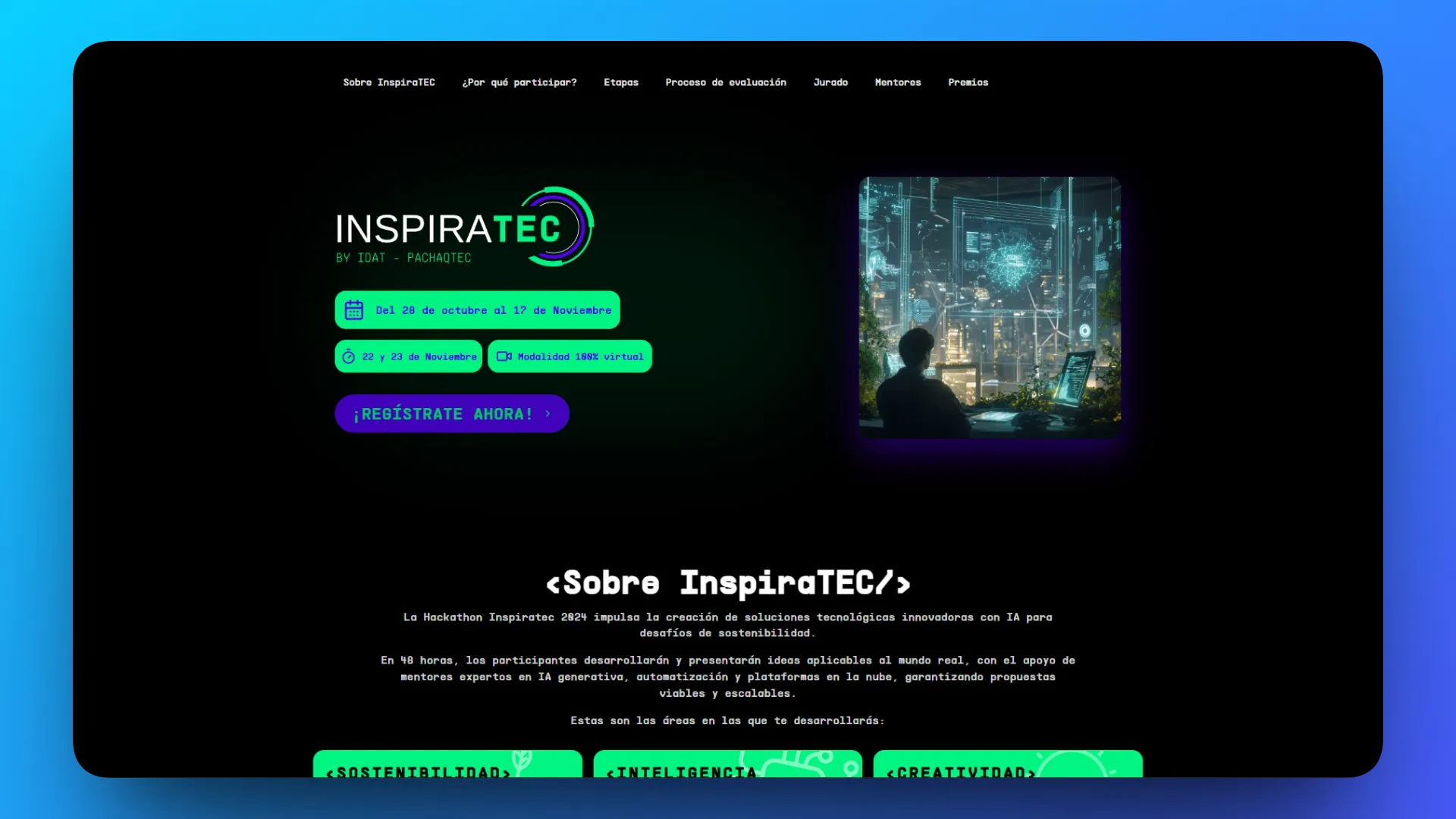 Landing Page Inspíratec IDAT